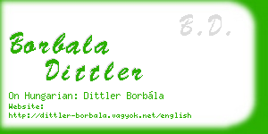 borbala dittler business card