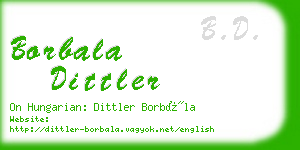 borbala dittler business card